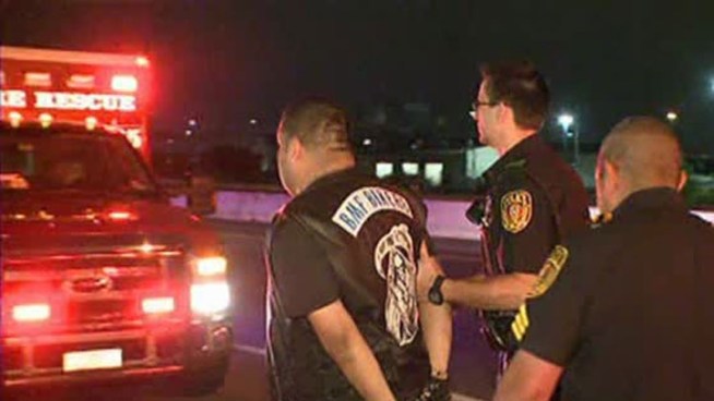 A high-speed chase ended abruptly overnight Friday when the man on the run ran out of gas.
