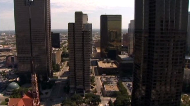 The views from the Museum Tower include the Calatrava bridge, Reunion Tower and the Woodall Rodgers deck park.