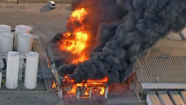 Businesses neighboring the Nexeo Solutions chemical plant being to reopen after powerful explosions and evacuations on Friday.