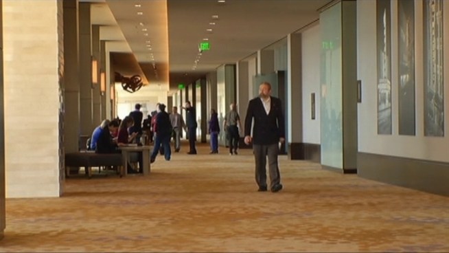 The hotel is serving as the headquarters for a convention for the first time.