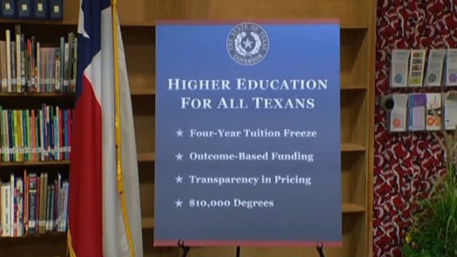 University of North Texas students responded favorably to Gov. Rick Perry's plan to make college more affordable.