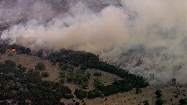 Forest Service says two fires near Possum Kingdom Lake that have joined have burned more than 45,000 acres.