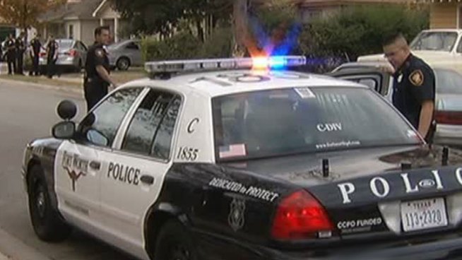 Two people are in custody after a police chase went through a woman's yard.