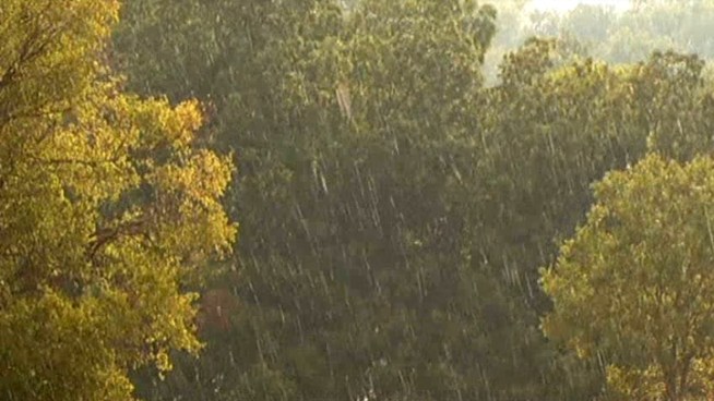 The quick thunderstorms offered some relief from the triple-digit heat.