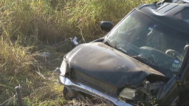 Nine family members in Ford Expedition go down embankment and over dry creek in Sachse around 1:00 Saturday morning.