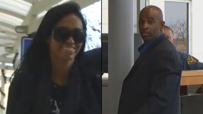 Pilar and Deion Sanders were in court Wednesday as she pushed to have their prenuptial agreement declared invalid and their 13-year marriage annulled.