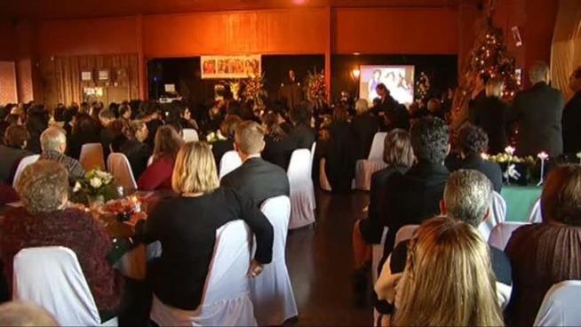 Hundreds gathered to remember six family members killed on Christmas Day.