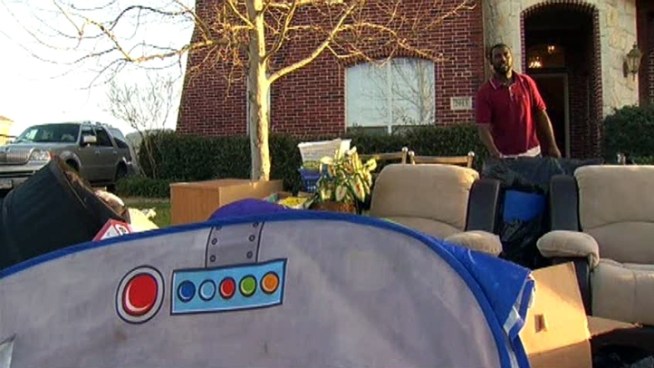 A family of five alleged to be squatting in a Flower Mound home have been evicted by the property's new owner. The woman who was living there acknowledged moving into the house six months ago but denied that she was a 