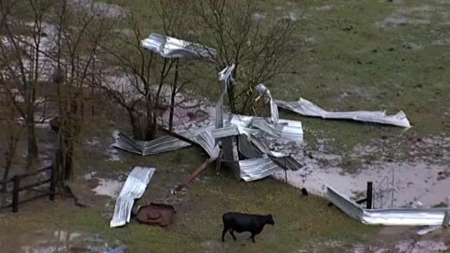 A tornado briefly touched down in <a title=