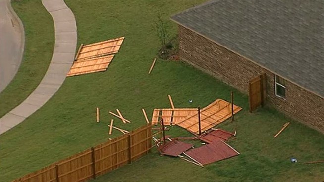 Storm damage was reported in Dallas, Tarrant, Wise and Cooke counties.
