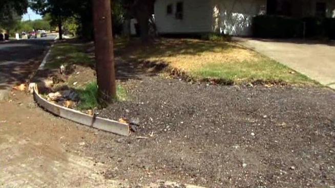 A Dallas resident says construction crews never returned to repair the sidewalk in front of his house after a street project.