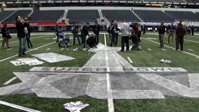 Cowboys field is undergoing some big changes before Super Bowl Sunday.