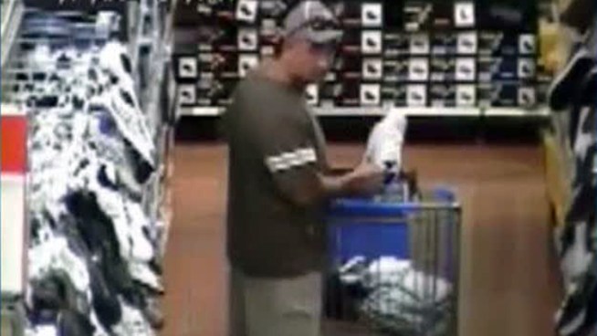 Dallas police have released surveillance video of a man who carjacked a woman and her baby after shoplifting a T-shirt at a nearby Walmart.