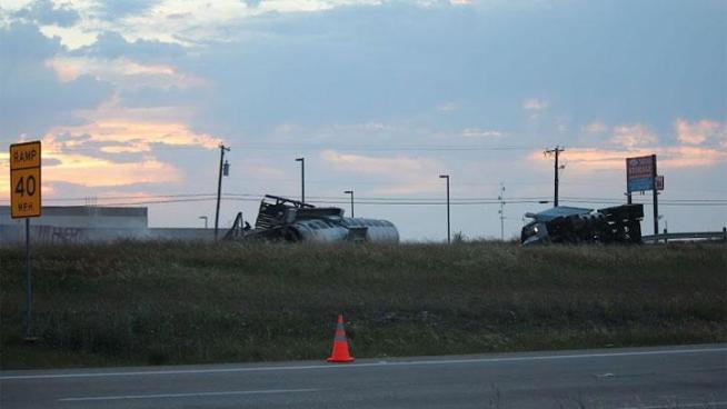 A tanker truck crash sparked a massive fire and closed much of I-35W south of U.S. 67 in Alvarado Friday morning.