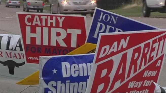 Fort Worth city officials are removing many signs that are up illegally.