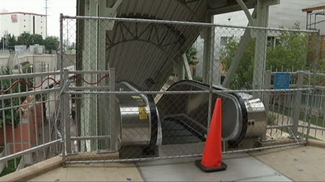 A faulty escalator is still closed at Mockingbird Station because DART is waiting for the state's only inspector to finish his investigation of an incident earlier this month that injured as many as 20 people.