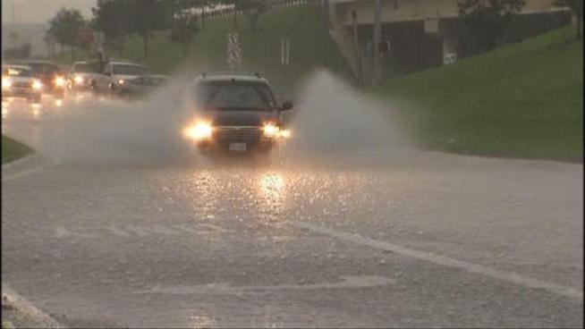 Weather conditions along the Trinity River are humid and windy as the water continues to rise slightly after Monday's storms.