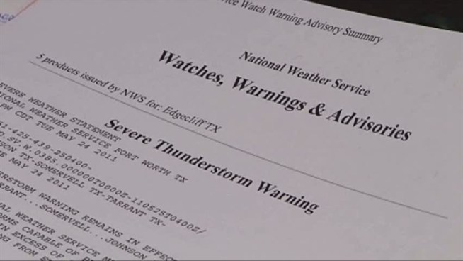 A tornado siren in Fort Worth didn't sound yesterday because according to the city, rotating clouds aren't reason enough to set it off.