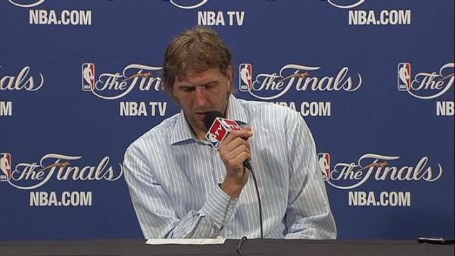 Dirk says his injured finger, on his left hand, will be fine.