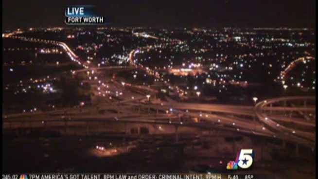 An NBC 5 viewer noticed a weird light drop out of the sky on our sky cam, and then fly away.  What do you think it is?