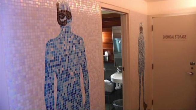 The restroom at the Joule Hotel's Pool has gained some national attention.