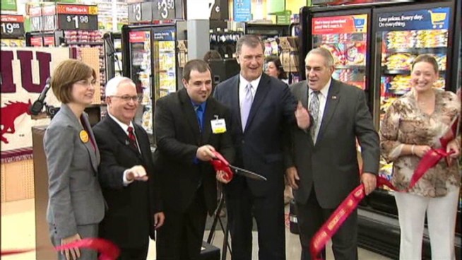 Walmart opened a brand new kind store in Dallas Wednesday morning -- a double-decker Walmart/Sam's Club.