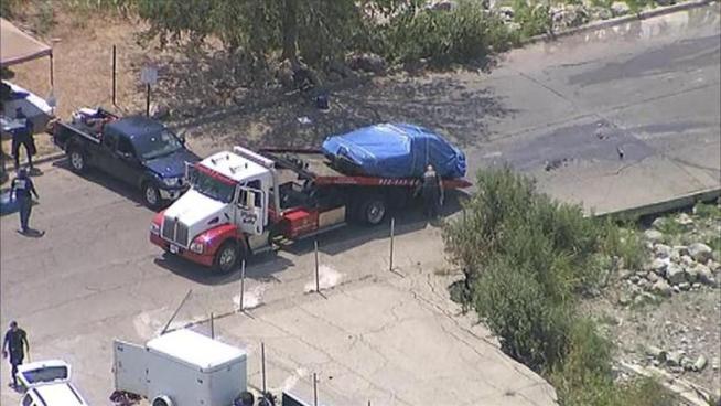 A car found submerged in Lake Ray Hubbard contained skeletal remains, believed to be human.