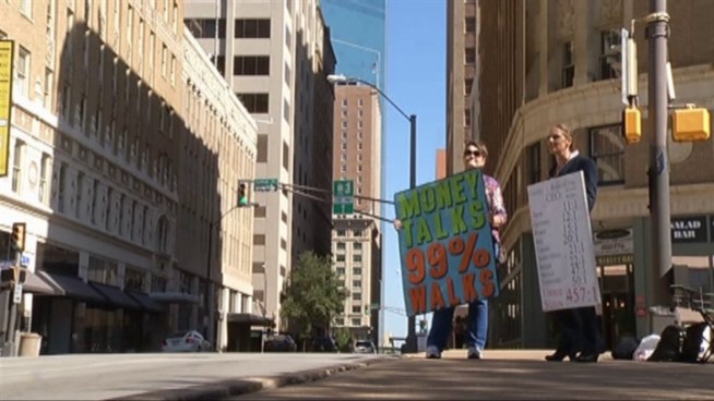 Occupy Fort Worth protesters say park curfews and camping bans limit their right to assemble.
