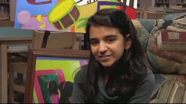 A 12-year-old donates all of the proceeds from her artwork to the Make-A-Wish Foundation.