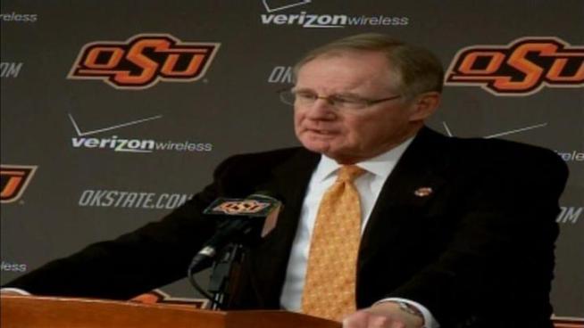 Filled with emotion, the President of OSU Burns Hargis talks about the loss of two of the schools basketball coaches.