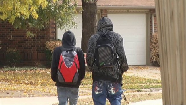 Some students cause quite a ruckus while walking home from Bowie High School.