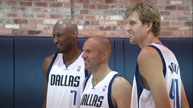 Lamar Odom attends media day as a Dallas Maverick.More at <a href=