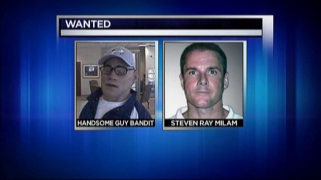 The manhunt is on for Steven Ray Milam of Tyler dubbed the 'handsome guy bandit' by police.