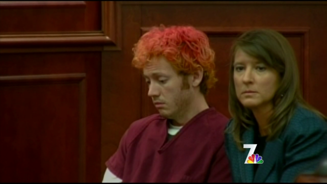 James Holmes appeared in court for the first time since his arrest in Friday's Aurora, Colorado movie massacre that left 12 dead and 58 wounded.
