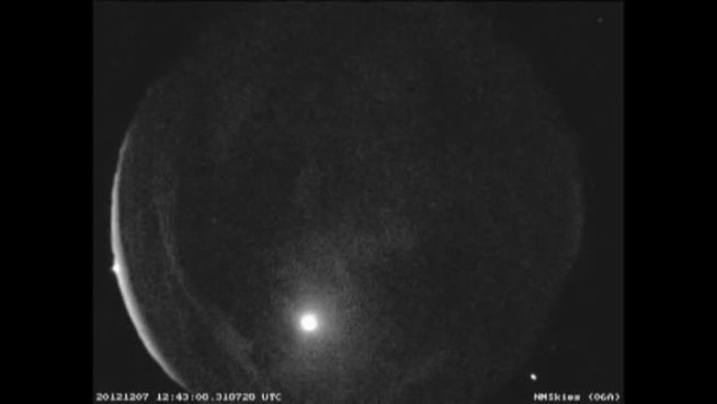 NASA released this video showing the meteor passing over North Texas.  The 2-second video will loop 10 times.