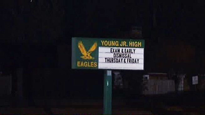 Arlington police say someone found a threatening note on the Young Junior High School campus over the weekend. The Arlington Independent School District increased security procedures within the district Monday morning after the alleged threat.