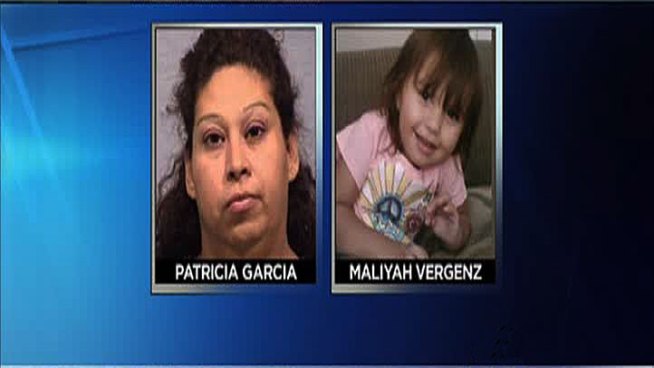 Police said they found 2-year-old Maliyah Vergenz and 38-year-old Patricia Garcia at a motel in Terrell.