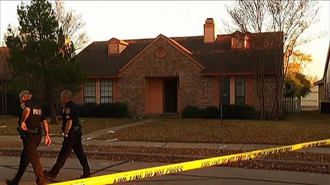 A man and woman who burst into a Rowlett home Sunday afternoon were shot by someone inside the house who then fled before officers arrived, police said.
