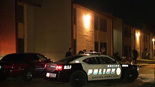 Dallas police say one person is dead after a Monday morning shooting at an apartment complex in the 7600-block of Antoinette Street.