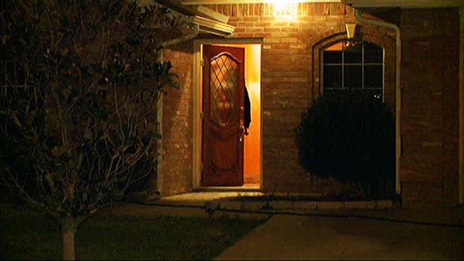 Dallas police are searching for a group of people responsible for breaking into a home on the 600-block of Moss Ross Court and shooting a woman.