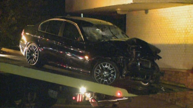 A man and a child are recovering in a hospital Monday morning after the car the man was driving slammed into a utility pole, according to Wylie police.
