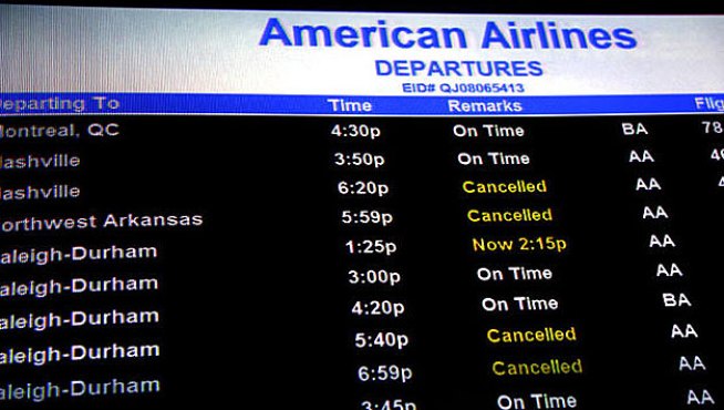The storm in the Northeast has forced airlines to cancel more than a thousand flights this week.