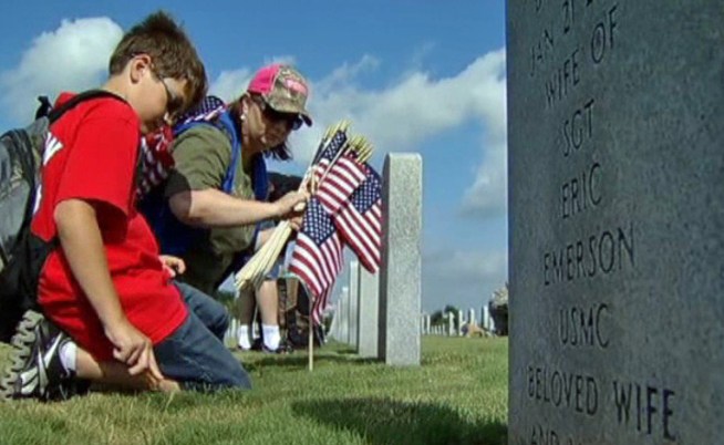 27,000 flags are planted at DFW National Cemetery to honor fallen United States Veterans.
