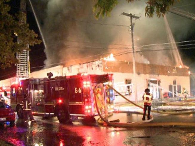 An early morning fire ripped through a strip center destroying a restaurant and a few small businesses.