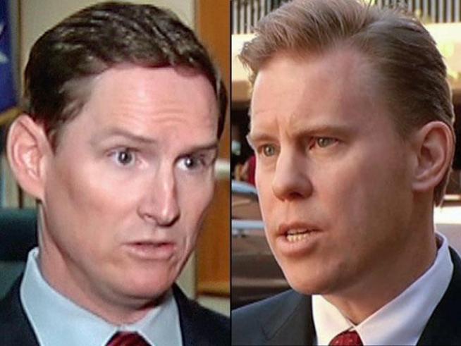 Republican Wade Emmert and democrat Clay Jenkins are running for Dallas County Judge.