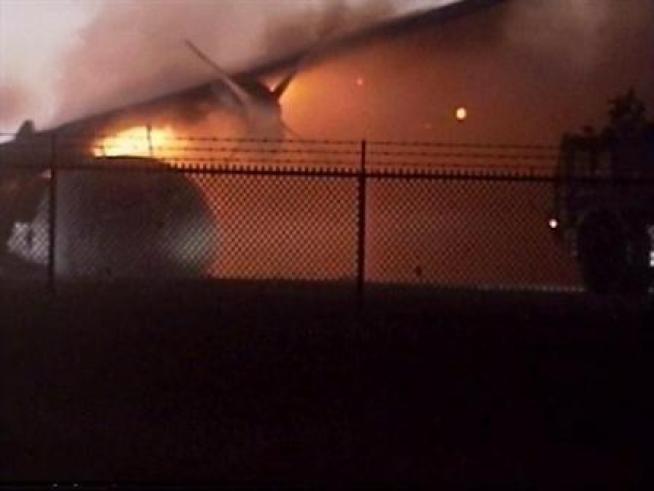 A plane carrying FedEx cargo veered off the runway and caught fire in Lubbock, Texas, Tuesday morning.