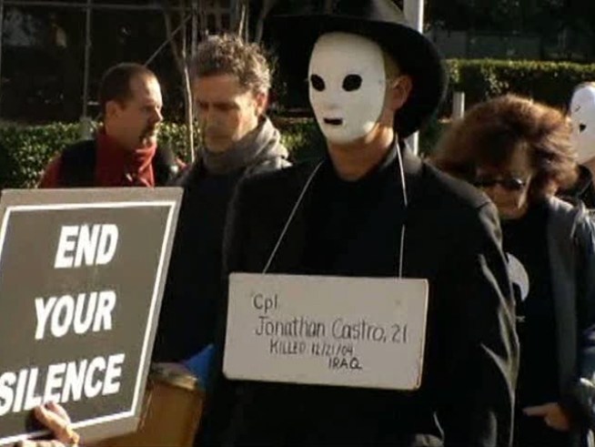 About 100 protesters marched to the campus of SMU, within a few hundred yards of a groundbreaking ceremony for the <a title=