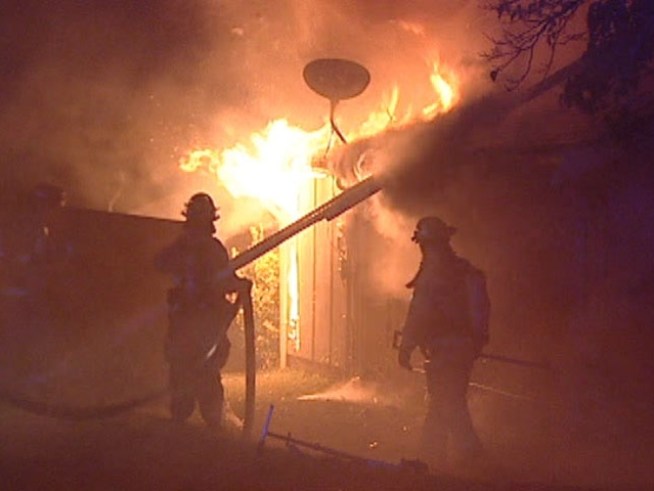 A house fire destroys a home in <a title=