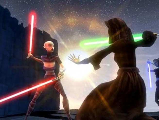 The latest Star Wars video game bridges the gap between series one and two of the animated Clone Wars TV series.