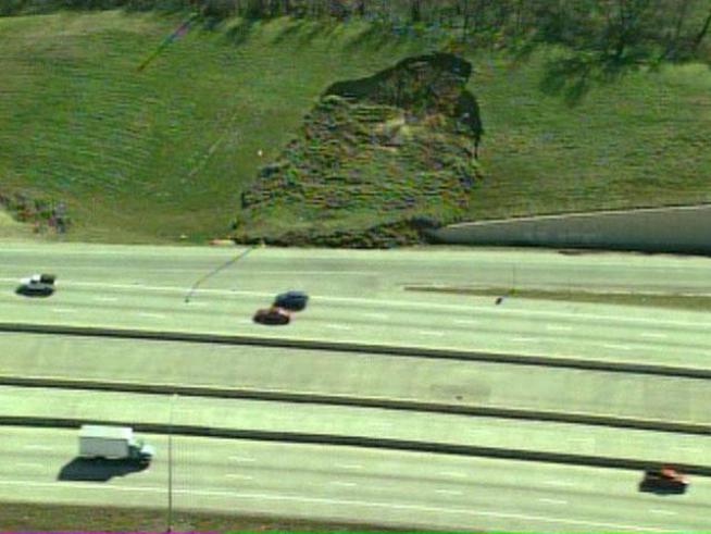 A landslide in Grand Prairie.